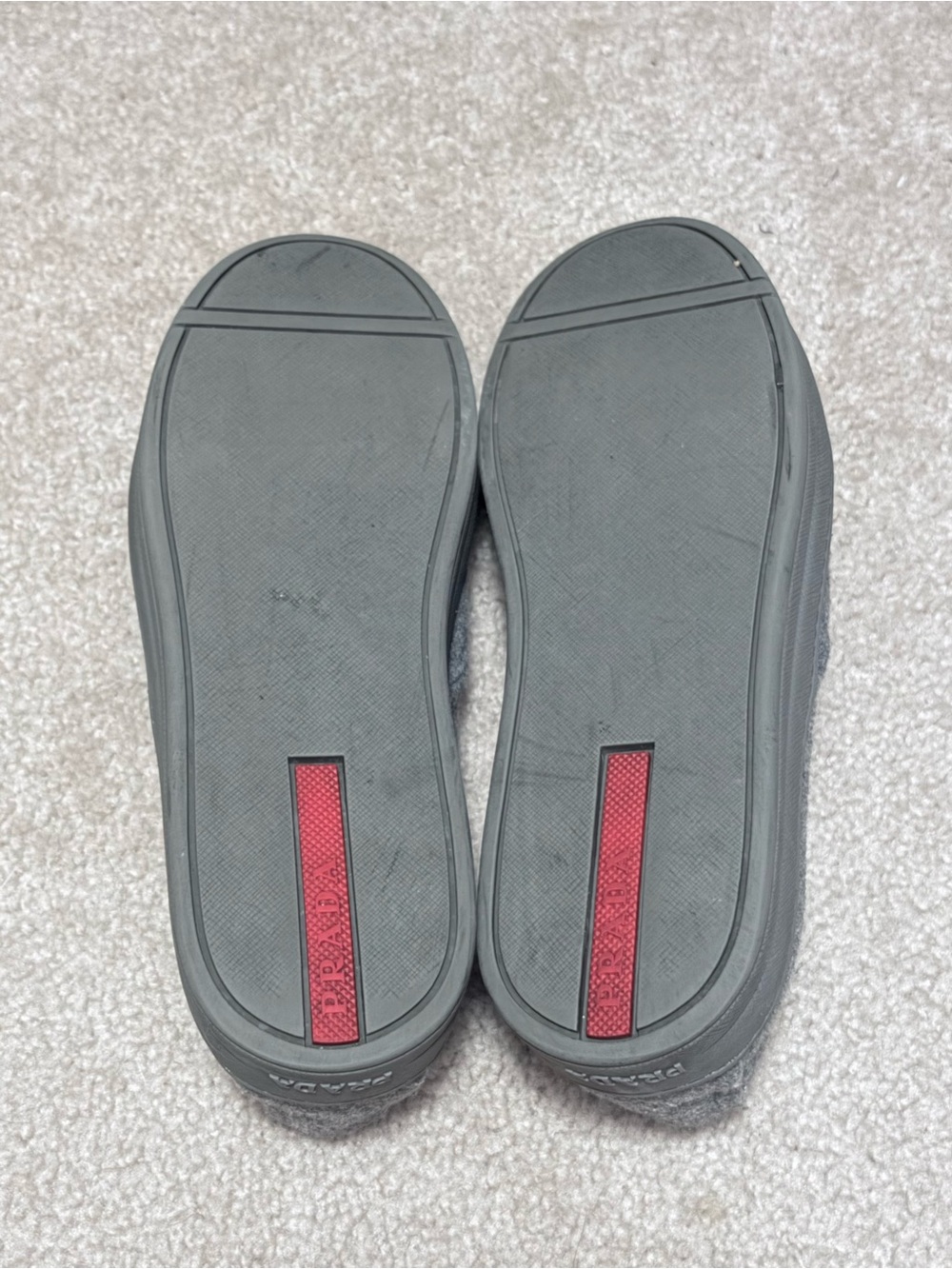 Prada Ardesia Wool Slip On Sneakers Size 5.5-6/36 - Picture 10 of 10